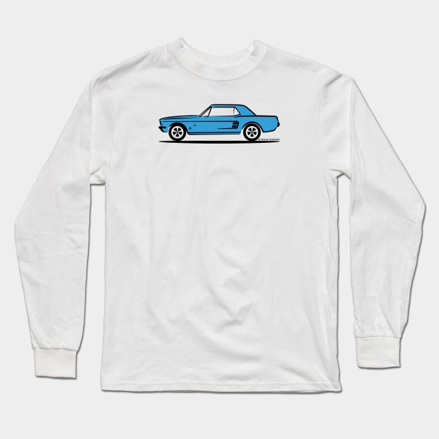 1967 Ford Mustang Lone Star Limited Edition Blue Body Long Sleeve T-Shirt by PauHanaDesign